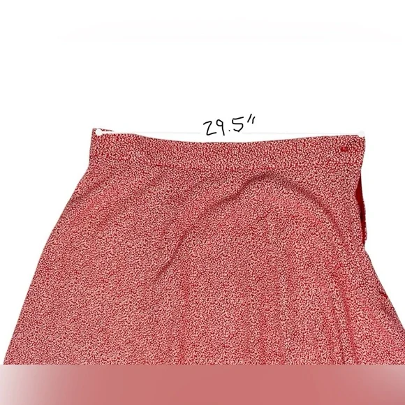 Talbots Vintage 70s Midi Flare Skirt Red Floral sz 12 Bohemian‎ Prairie - Picture 5 of 7